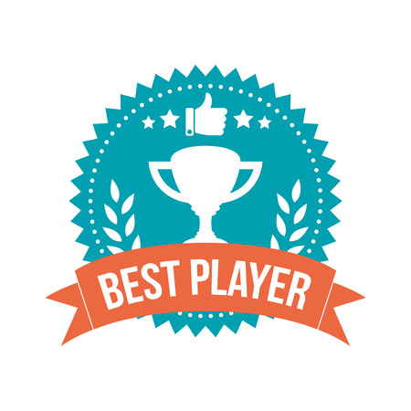 Simple Best Player Banner Tagのイラスト素材