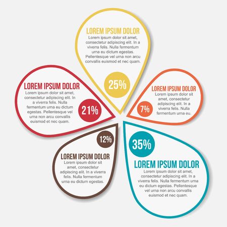 Abstract Infographic Vector Templateのイラスト素材