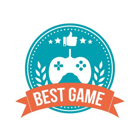 Best Game Round Banner Badgeのイラスト素材