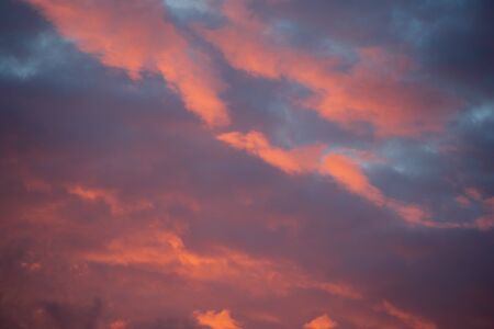 Abstract background of evening sky with clouds. の写真素材