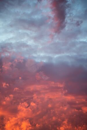 Abstract background of evening sky with clouds. の写真素材