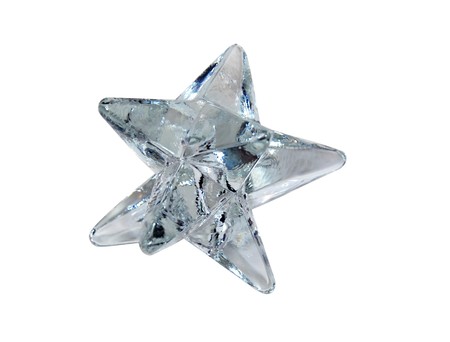 Crystal star with many points and facets that reflect light-Path orig sizeの写真素材