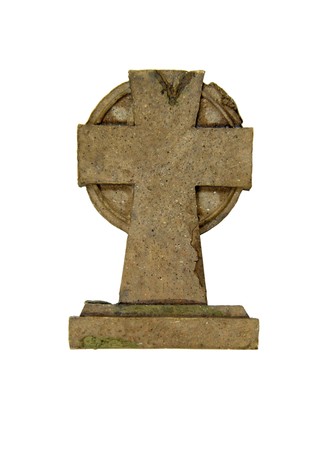 Simple cross stone marker used to mark miles, a place, or a spot-Path orig sizeの写真素材