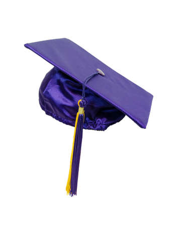 Graduation mortar board with tassel used during ceremoniesの写真素材