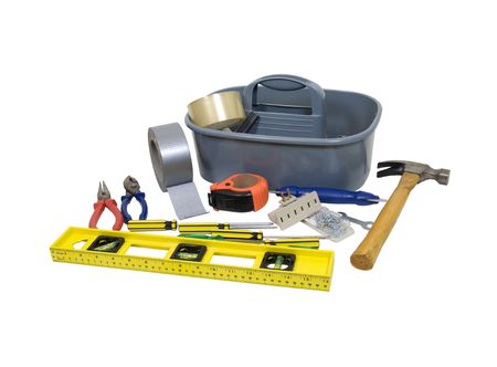 Tools used for fixing and repairing items for continued use and performance in a toolbox for convenience - includedの写真素材