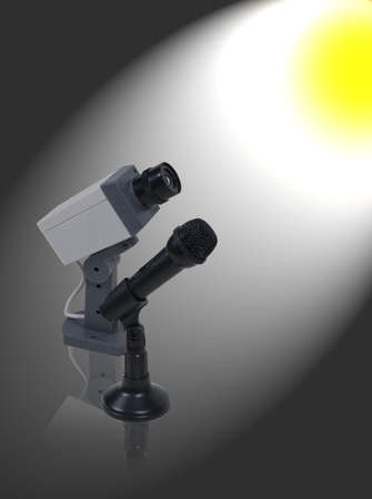 Audio microphone and Video Camera used to amplify and record communication 