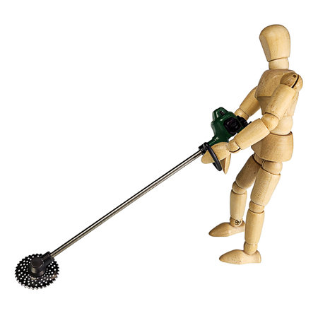 Weed whacker used to get rid of weeds