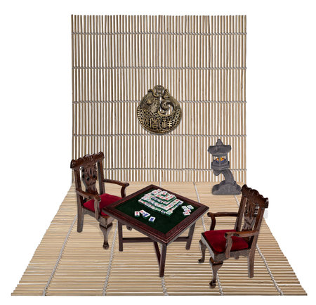 A Mahjong Table and chair setting for enjoying a gameの写真素材