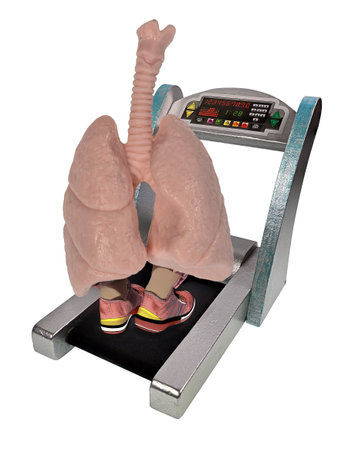 When your lungs are overworkedの写真素材