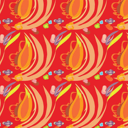 Seamless structure with varicoloured elements, vector, illustrationのイラスト素材