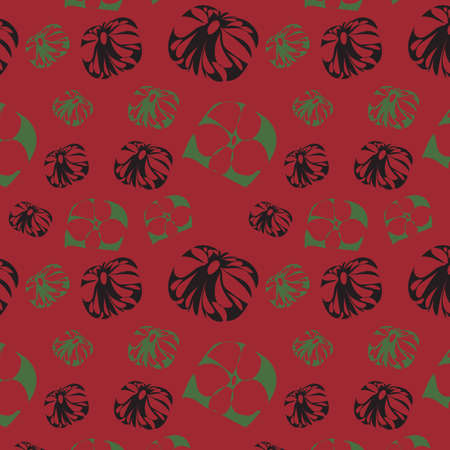 Seamless background with abstract flowers, vector, illustration