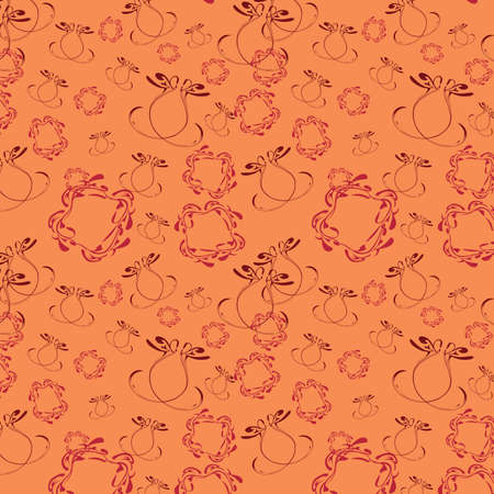 Seamless background with miscellaneous elements, vector, illustrationのイラスト素材