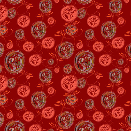 Seamless background with miscellaneous elements, vector, illustrationのイラスト素材