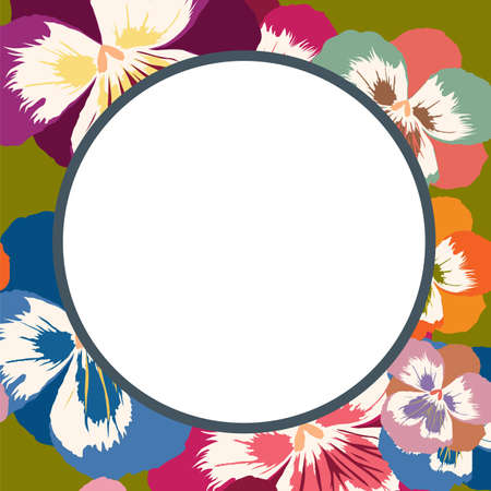 Floral frame,illustrationのイラスト素材