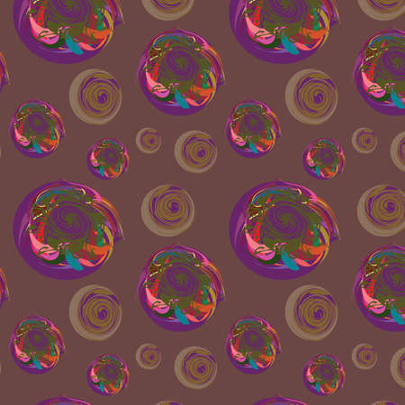 Seamless background with original ovals, vector, illustrationのイラスト素材