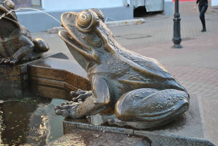 Monument of the frog, fountainの写真素材
