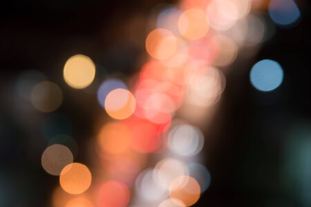 Defocused of blur bokeh  city traffic night light  backgroundの写真素材
