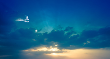 Sunset Sky with twilight  look like heavenの写真素材