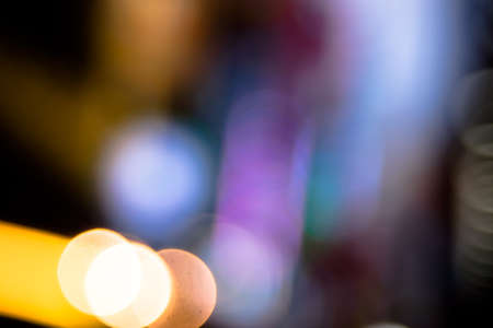 Motion Blur Bokeh abstract background of city at nightの写真素材