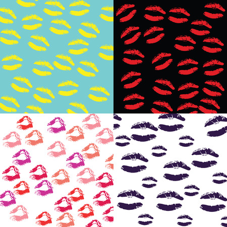 Seamless of 4 color tone of lipsticks print background vector illustrationsのイラスト素材