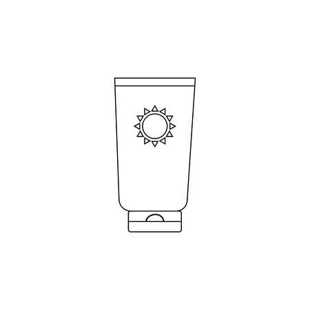 Sunscreen with no color isolated on white background vectorのイラスト素材