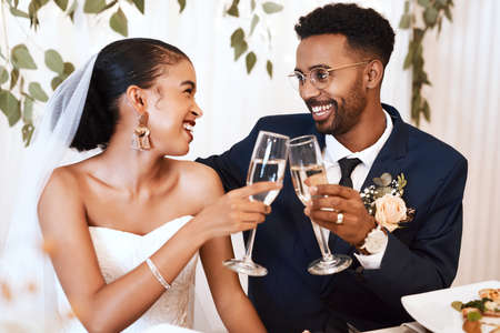 Were toasting to our happily ever afterの写真素材