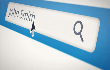 Cropped shot of a search engine looking up a search term - ALL design on this image is created from...