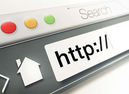 Explore the net. Closeup of a search bar on a computer screen - ALL design on this image is created...