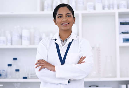 Im confident in my scientific ability. Cropped portrait of an attractive young female scientist...