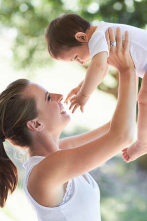 Nothing is sweeter. Shot of a mother and her little baby.の写真素材