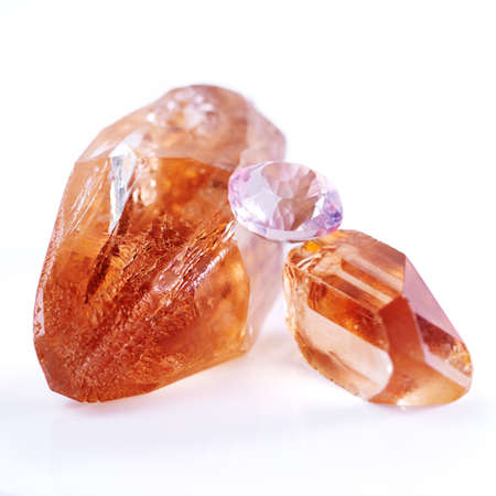 Beauty from the earth. Studio shot of precious stones.の写真素材