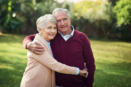 Together forever. Portrait of an affectionate senior couple enjoying some time outside.