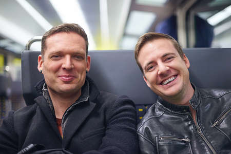 Things are always better when were together. Cropped shot of an affectionate gay couple.の写真素材