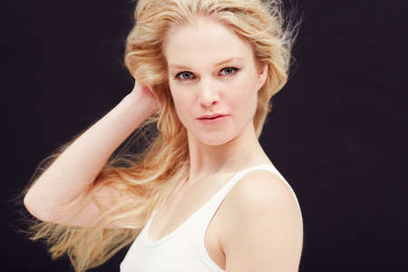 Blonde beauty. Portrait of a blonde model posing for the camera.