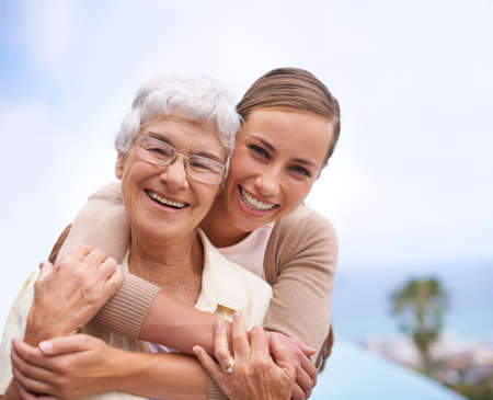 They have the perfect mother-daughter relationship. Cropped shot of a young woman and her mother...