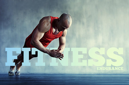Perfect power. A graphic illustration depicting fitness.の写真素材