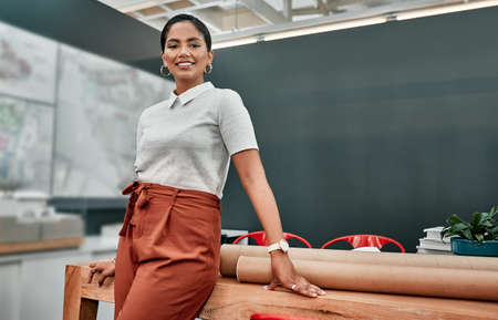 Shes got that go-getter mindset. Portrait of a young architect standing in an office.