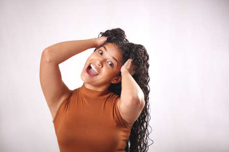 Lets be real. Shot of a beautiful young woman posing in the studio.