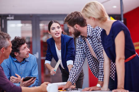 Starting the day with a brainstorming session. Cropped shot of creative professionals brainstorming...