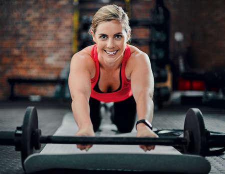 Its my favourite way to strengthen the abs. Full length portrait of an attractive young female...