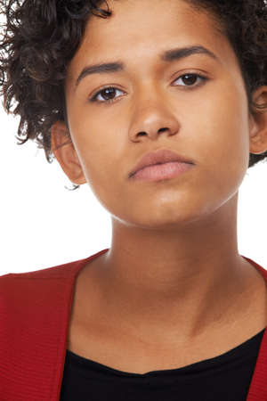 Serious about business. Portrait of a gorgeous young woman looking serious.