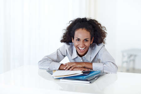 Success is all in a days work. Cropped shot of a young businesswoman in an office.