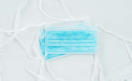 The most important accessory during this pandemic. Shot of surgical masks against a white...