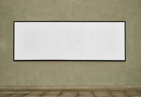Raise your companys profile and drive sales. Shot of a blank poster with space to add your own text.の写真素材