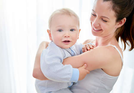 I prefer motherhood over everything else. Shot of a mother bonding with her baby boy.