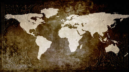 Mapping the world. A map of the world.の写真素材