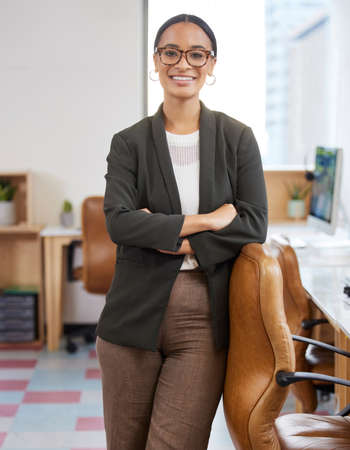 Success stems from your attitude and outlook. Portrait of a confident young businesswoman standing...