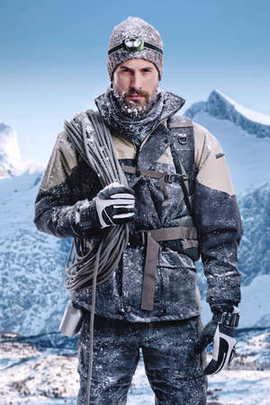 Man of the wilderness. Shot of a male hiker in extreme terrain.