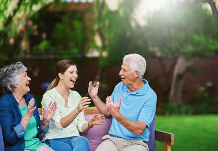With family, theres never a dull moment. Shot of a senior couple spending time with their daughter.