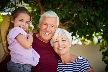 She is their treasure. Cropped portrait of a little girl spending time with her grandparents.